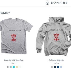 my custom made T-shirts on bonfire.com